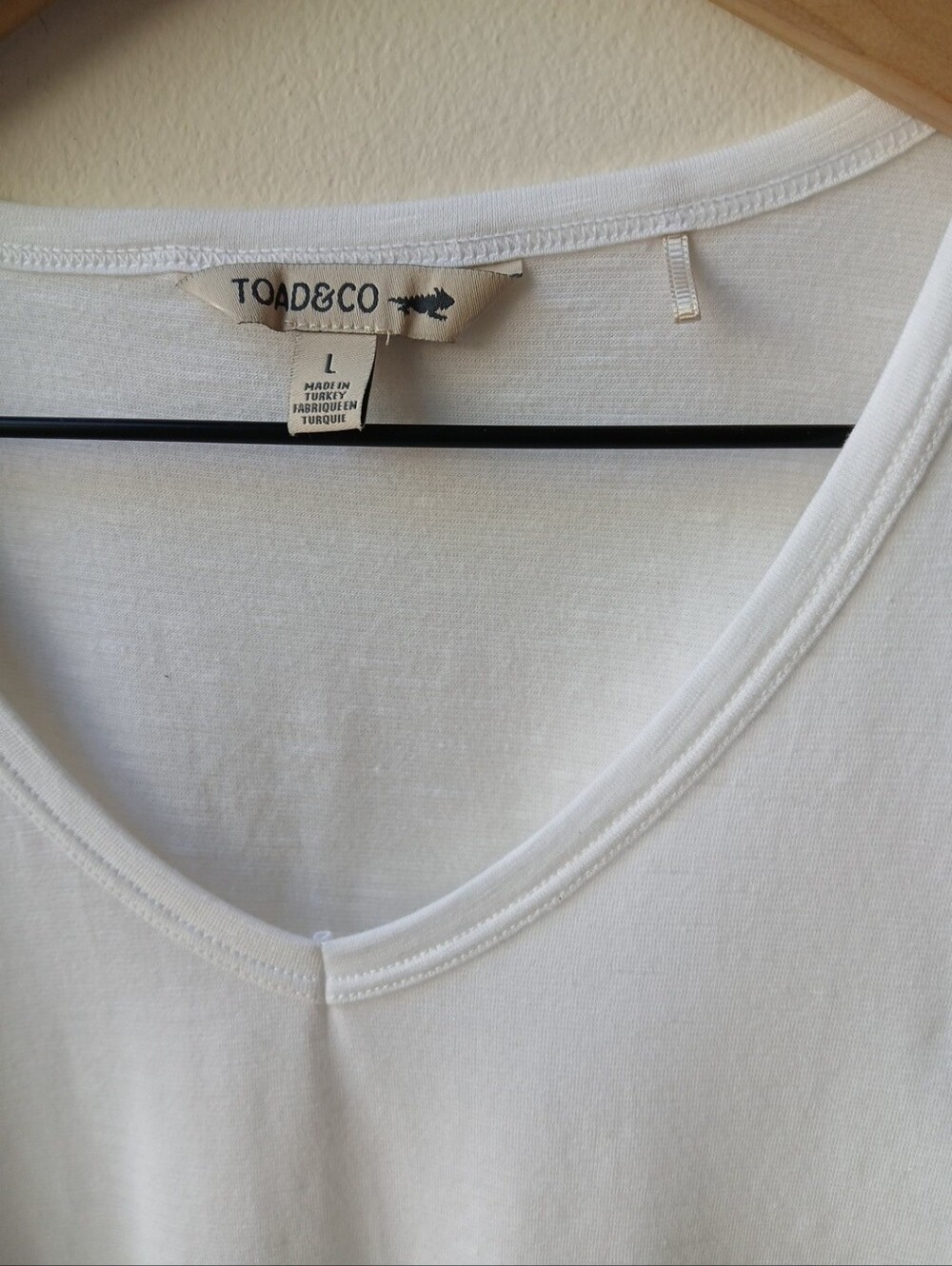 Toad & Co Marley Long Sleeve Top White Women's Large - Picture 4 of 6